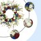 20 Inch 4th of July Patriotic Day Wreath Artificial Floral Wreath for Front Door Red Blue White Flower Patriotic Decorations for Memorial Day Independence Day Veterans Day